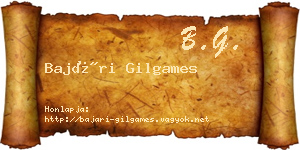 Bajári Gilgames névjegykártya